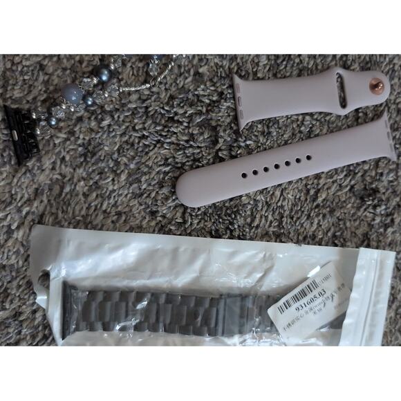 Apple Watch Band 14 Pieces Stainless Steel Rubber Beaded Mixed Styles NEW EUC main image 4